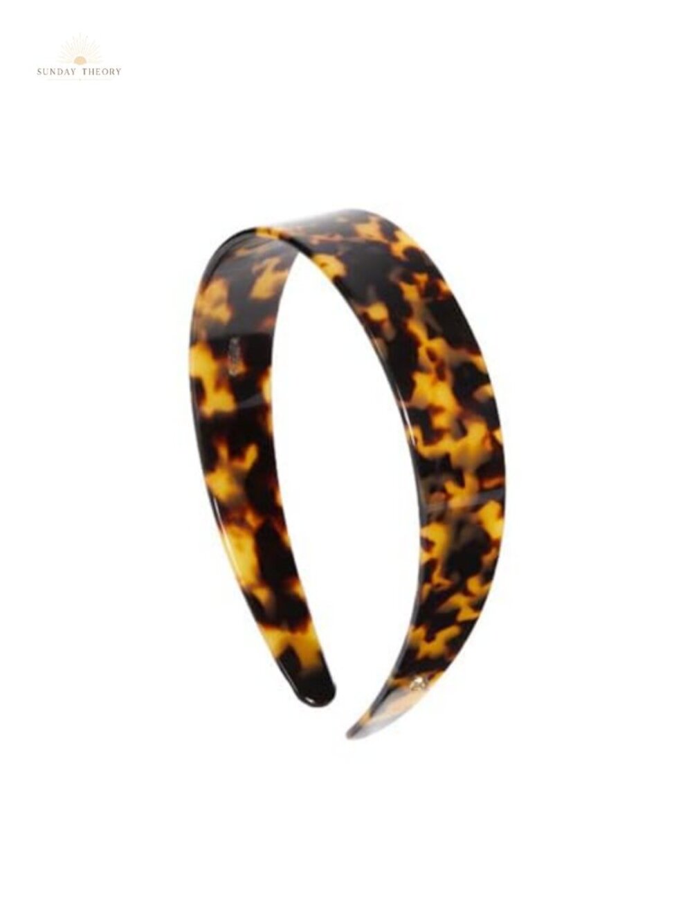 Acetate Tortoise Headband for Women Adjustable Elastic Hairband